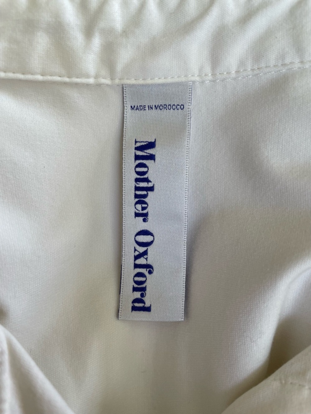 Mother Oxford Shirt Size 3 White Button Down Oversized Cotton Poplin Classic XL - Picture 16 of 16